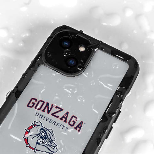 Gonzaga University Collegiate Text iPhone 15 Plus Waterproof Case